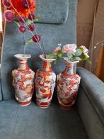 3 vazen, Gebruikt, Overige kleuren, Ophalen of Verzenden, Glas
