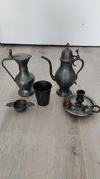 Antiek tin service, Ophalen of Verzenden