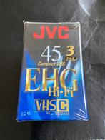 JVC VHS C EHG 45 Hi-Fi video opnameband (3 Pack), Audio, Tv en Foto, Videocamera's Analoog, Ophalen of Verzenden, (Video)band