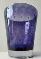 Paars spijkerglas bubble vaasje, Ophalen of Verzenden