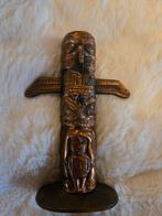 Mooie Totempaal, Koperkleurig, Antiek en Kunst, Kunst | Beelden en Houtsnijwerken, Ophalen of Verzenden