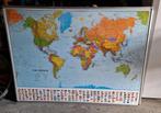 Magneetbord Wereldkaart 139 cm - 103 cm, Ophalen, Gebruikt