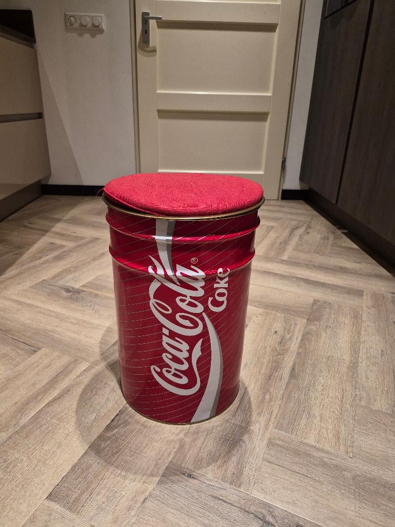Vinted coca cola zitblik, Ophalen, Gebruikt, Gebruiksvoorwerp