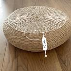 Rieten poef, Ophalen, Zo goed als nieuw, Rond, Minder dan 50 cm