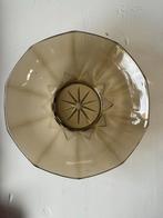 Vintage glazen schaal rookbruin, Ophalen of Verzenden
