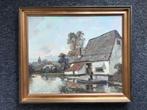 Schilderij A Reynders Boerderij Dorp Dorpsgezicht Landschap, Ophalen of Verzenden