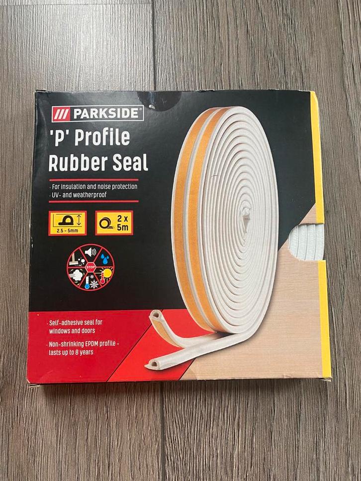 Parkside tochtstrips 2,5-5 mm - 2 keer 5 meter - nieuw, Doe-het-zelf en Verbouw, Isolatie en Afdichting, Nieuw, Overige materialen