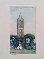 Ets van kerk in Eemnes door Johan Meijer, Antiek en Kunst, Ophalen of Verzenden