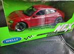 Welly Porsche Taycan TURBO S Rood 1:24 nieuw in verpakking, Ophalen of Verzenden, Nieuw, Auto, Welly