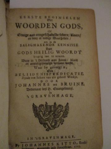 Joh. de Bruine: Eerste Beginzelen der Woorden Gods. beschikbaar voor biedingen
