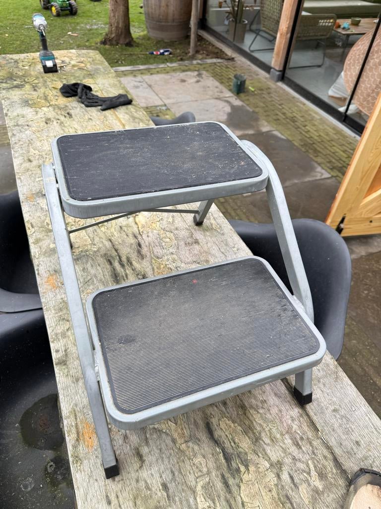 Handige trap voor caravan of camper, Gebruikt, Trap, Ophalen of Verzenden, Opvouwbaar of Inschuifbaar