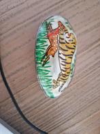 Handgeschilderd doosje met tijger, Antiek en Kunst, Ophalen of Verzenden