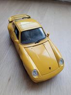 Anson - Porsche 911 turbo, scale 1/18 - geel, Ophalen of Verzenden, Zo goed als nieuw, Auto, Anson