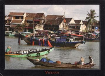 1 Ansichtkaart Hoi An Vietnam. Afm. 18x13cm. beschikbaar voor biedingen