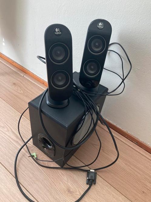 Logitech x-230 (hapert soms), Computers en Software, Pc speakers, Niet werkend, Audiokanaal 2.1, Ophalen