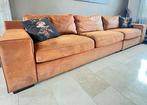 Ruime 3-zits bank met poef, Huis en Inrichting, Banken | Voetenbanken en Poefen, Ophalen, Gebruikt, 125 cm of meer, Landelijk