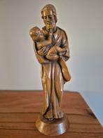 Houten Sint Jozef met kindje jezus, Antiek en Kunst, Antiek | Religie, Ophalen of Verzenden