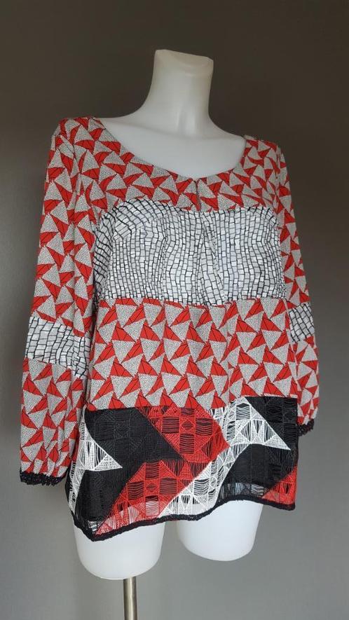 bloes/tuniek Save the Queen - mooie details - NIEUW! - M/L, Kleding | Dames, Blouses en Tunieken, Nieuw, Maat 38/40 (M), Rood