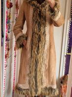 Afghaanse hippie jas met capuchon vegan Penny Lane, Kleding | Dames, Ophalen of Verzenden, Gedragen, Maat 36 (S), Bruin