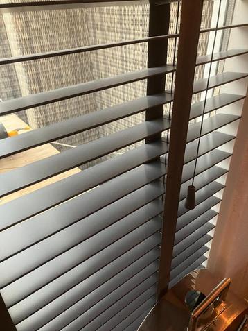 Houten jaloezëen antraciet NIEUW in doos. beschikbaar voor biedingen