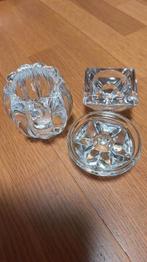 Kristallen kandelaars- vintage, Ophalen of Verzenden