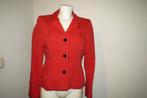 Gucci rode blazer zwarte merk knopen structuur stof IT 44, Maat 38/40 (M), Ophalen of Verzenden, Jasje, Rood
