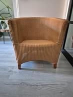 Rotan armfauteuil kuipstoel lloyd loom fauteuil, Huis en Inrichting, Fauteuils, Ophalen, Gebruikt, Minder dan 75 cm, 50 tot 75 cm