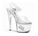 PLEASER Tipjar-708-5 NIEUW maat 40 EU doorzichtige hakken, Nieuw, Ophalen of Verzenden, H, Schoenen met hoge hakken