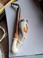 Antieke Porseleinen Pijp met Hert, Antiek en Kunst, Ophalen of Verzenden