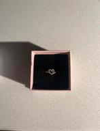 Pandora Hartjes Ring met strass, Sieraden, Tassen en Uiterlijk, Ringen, Ophalen of Verzenden, Zo goed als nieuw, Dame, Zilver