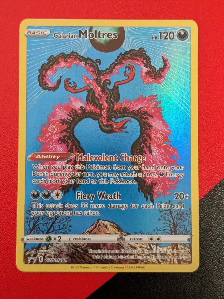 Pokémon kaart (Full Art) - Moltres [Sword & Shield] Engels, Hobby en Vrije tijd, Verzamelkaartspellen | Pokémon, Zo goed als nieuw