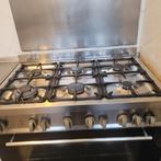 6 pits gasfornuis, Gebruikt, Gas, Vrijstaand, 85 tot 90 cm