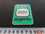 sticker kredieten deposito's ARGENTA *, Ophalen, Zo goed als nieuw, Bedrijf of Vereniging
