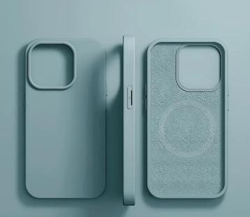 Luxe siliconen magnetisch iPhone 14 Pro Max hoes case blauw beschikbaar voor biedingen