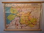 Oude Schoolkaart Overijsel en 2 IJsel meerpolders, Ophalen of Verzenden, Aardrijkskunde