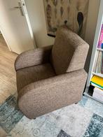 Mooie fauteuil - grijs-bruine stof, Ophalen, 75 tot 100 cm, Zo goed als nieuw, Stof