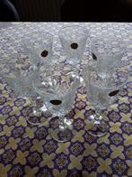 6 wijnglazen Frans kristal...vintage jaren 70, Antiek en Kunst, Antiek | Glas en Kristal, Ophalen of Verzenden