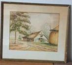Aquarel boerderij met hooiberg H. Zirkzee gesigneerd, Ophalen