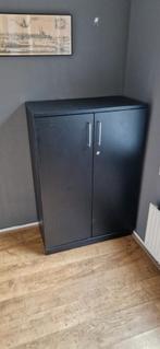 Zwarte Opbergkast met Deuren, Huis en Inrichting, Kasten | Kledingkasten, Ophalen, Overige materialen, 100 tot 150 cm, 50 tot 100 cm