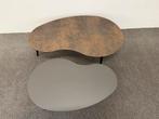 Toffe HPL salontafel set roest & antraciet, 100 tot 150 cm, Rond, Zo goed als nieuw, Info@betaalbaar-design.nl