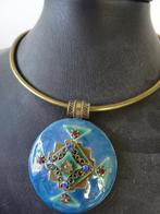 Chorange Paris ketting necklace emaille strass halsketting, Overige materialen, Overige kleuren, Ophalen of Verzenden, Zo goed als nieuw