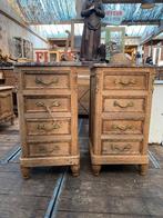 Landelijk Frans Eiken kastjes met Marmeren Blad