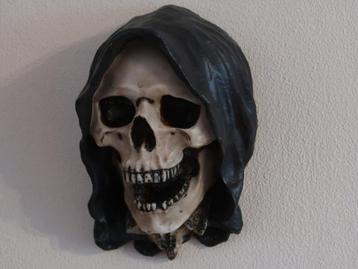 the Grim Reaper, schedel wanddecoratie, Angel of Death skull beschikbaar voor biedingen
