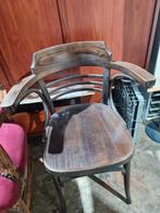 Cafestoelen 4 stuks hout, Huis en Inrichting, Stoelen, Ophalen, Gebruikt, Bruin, Vier