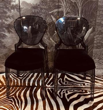 2 ROOKZWART DESIGN PEDRALI STOELEN MODEL QUEEN DONDOLI POCCI beschikbaar voor biedingen