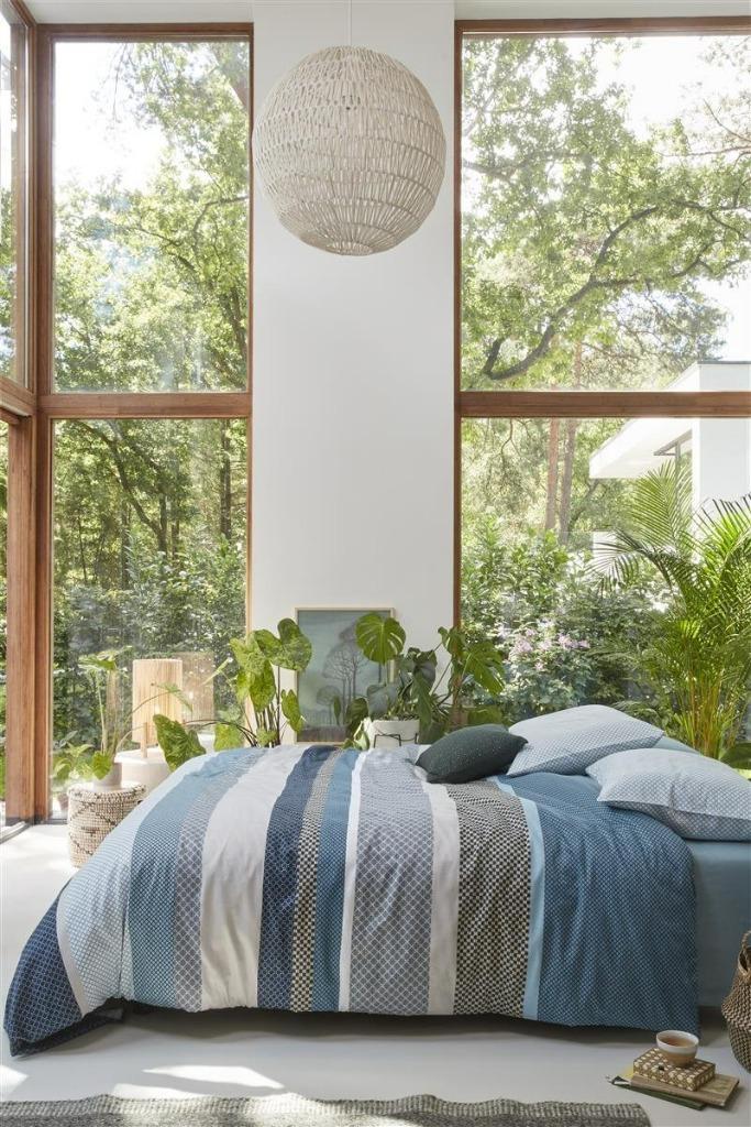 Beddinghouse katoenSATIJN Lennart blue nu SALE, Huis en Inrichting, Slaapkamer | Beddengoed, Nieuw, Dekbedovertrek, Eenpersoons