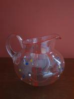 Vintage Waterkan met Kleurrijke Decoratie, Ophalen of Verzenden