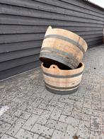 Bloembakken gemaakt van wijnvaten met handgrepen, Ophalen, Minder dan 60 cm, Rond, Zo goed als nieuw