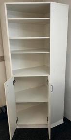 Witte hoekkast, Ophalen, 100 tot 150 cm, Zo goed als nieuw, 150 tot 200 cm