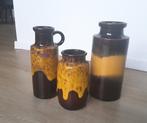 West Germany vazen, bruin geel, Scheurich  vanaf prijzen !!!, Overige kleuren, Aardewerk of Porselein, Ophalen of Verzenden, Zo goed als nieuw